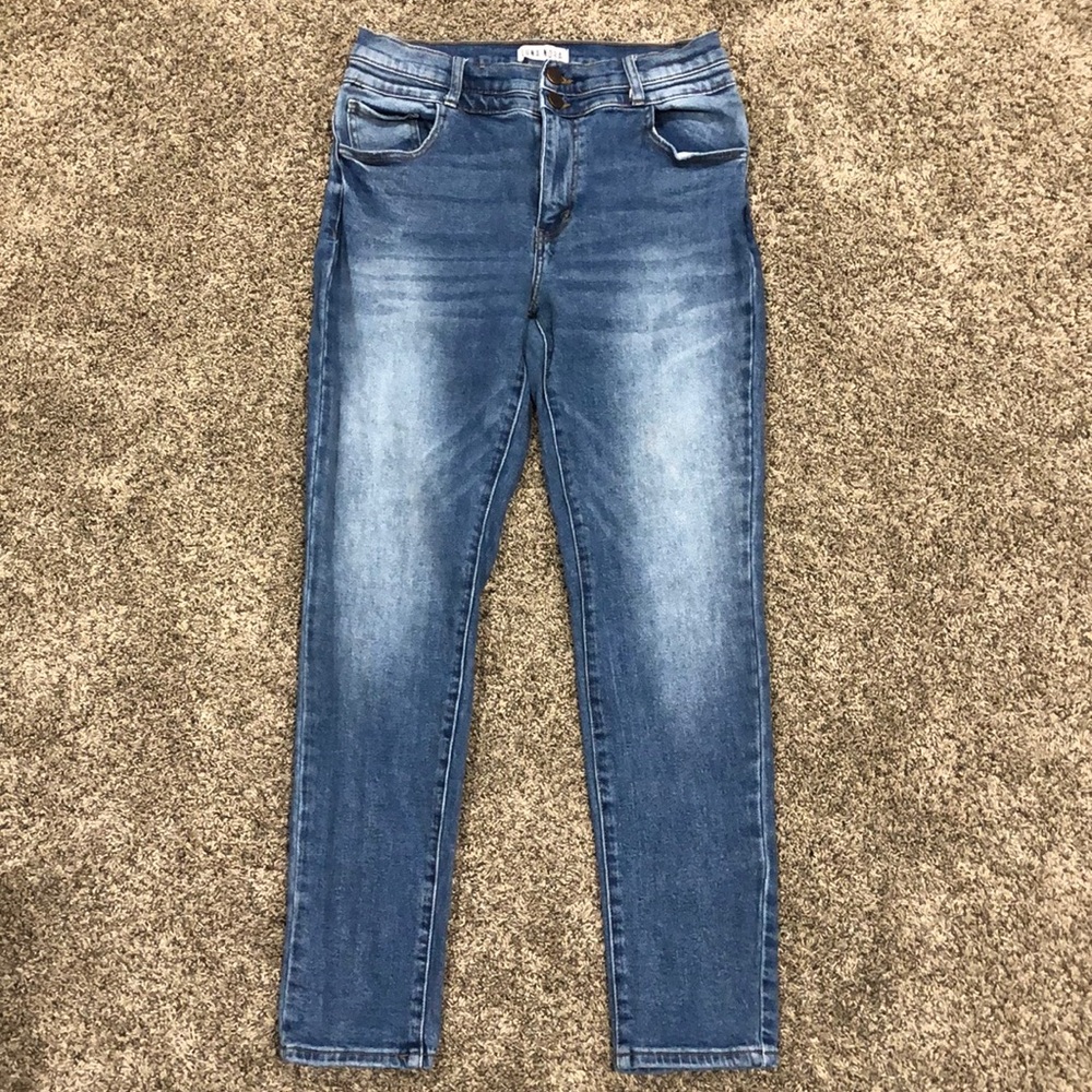 Women's Blue Straight Leg Jeans